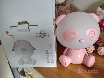 Lampada panda rosa