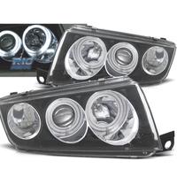 FARI SKODA FABIA 99-07 ANGEL EYES FONDO NERO