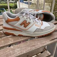 New balance 550 bianche - arancioni numero 44