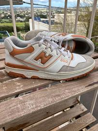 New balance 550 bianche - arancioni numero 44