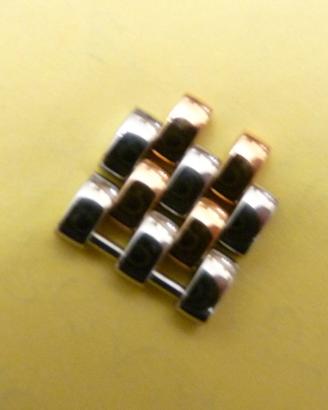 Cartier 2 maglie acciaio/oro 18kt originali