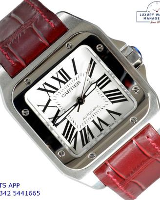 Cartier Santos 100 Medium 2878 silver Full Set