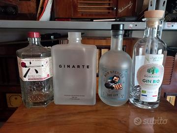 Bottiglie vuote di gin