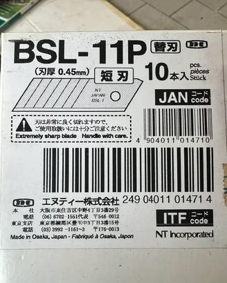 Lame NT BSL‑11P originali – 0,45 mm – 10 pezzi