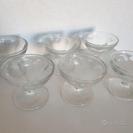6 Coppette vetro da macedonia e dessert