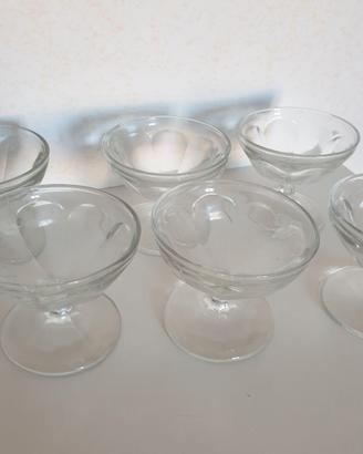 6 Coppette vetro da macedonia e dessert
