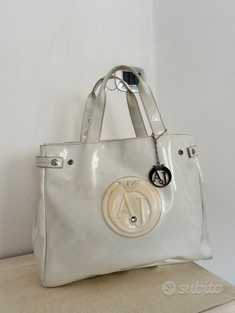 Borsa armani 2025 vernice bianca