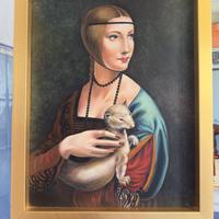 Quadro La Dama con l’Ermellino - olio su tela