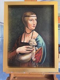 Quadro La Dama con l’Ermellino - olio su tela