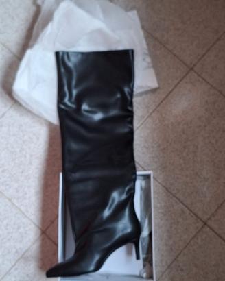 Stivali Donna Glamour alti tacco a punta n. 39