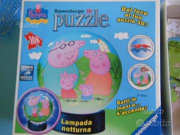 Peppa Pig Lampada Notturna Puzzle 3D