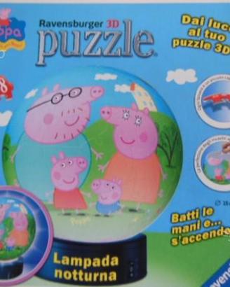 Peppa Pig Lampada Notturna Puzzle 3D