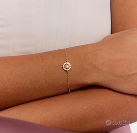 bracciale in argento sterling 925 con zirconio