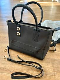 Borsa donna SISLEY nera, nuova con tracolla