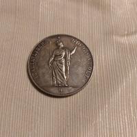 Moneta da 5 lire Governo di Lombardia 1848