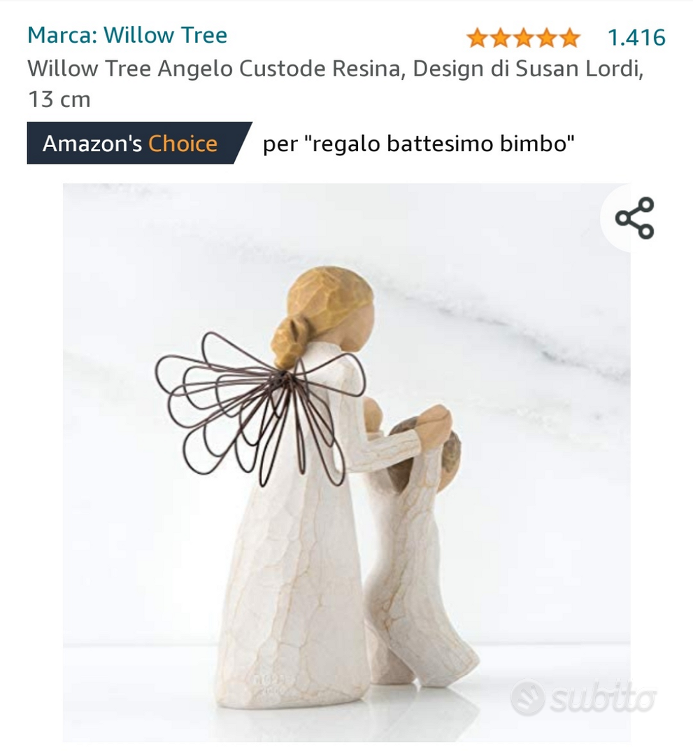 Angelo Willow Tree - Angelo Custode - Regalo di Battesimo