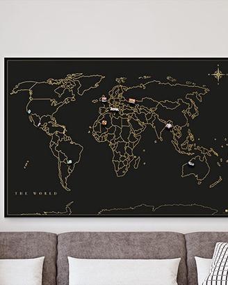 Mappa del mondo / cartina del mondo magnetica