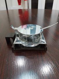 Formaggiera Abert anni 70 vetro e inox