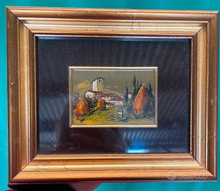 Coppia quadretti  oro 24k  22,5x18,5 cm