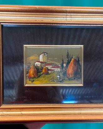 Coppia quadretti  oro 24k  22,5x18,5 cm