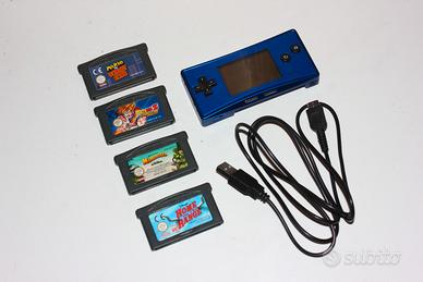 Game Boy Micro Blu + Mario vs Donkey Kong + Dragon