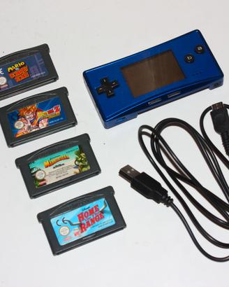 Game Boy Micro Blu + Mario vs Donkey Kong + Dragon
