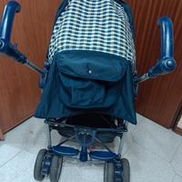passeggino blu e bianco 