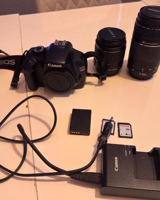 Canon EOS 1100D + 18-55mm + 75-300mm USM – Kit com