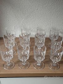 Set/Servizio 12 bicchieri in cristallo