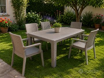 Tavolo in rattan tavolo da giardino