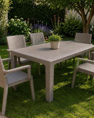 Tavolo in rattan tavolo da giardino