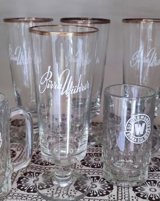 Set 10 Bicchieri birra Wuhrer Vintage