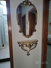 mensola classica con specchio 