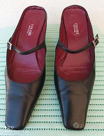 Sabot Donna - Pelle - 37 - Nero- Fascetta e fibbia