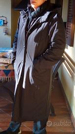 Cappotto lungo donna imbottito con cappuccio