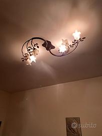 lampadari ferro battuto e cristallo made in italy