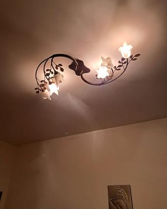 lampadari ferro battuto e cristallo made in italy