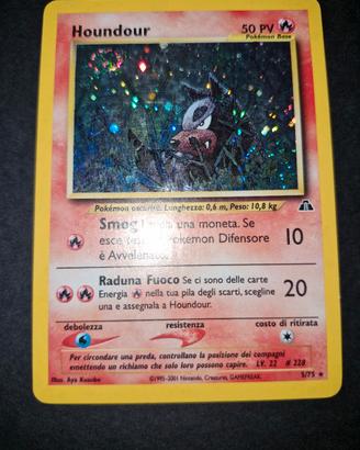 Pokemon Houndour Holo Neo Discovery ita
