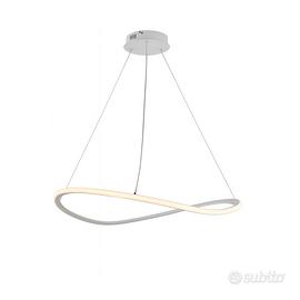 Sospensione Moderna Darwin Plastica Bianca Led 40W