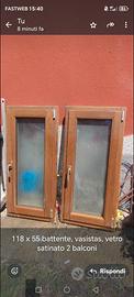 Balconi 4 in Pino di Svezia Battente e Vasistas 