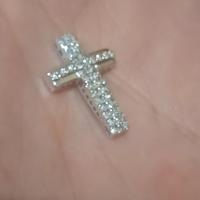 Croce oro 750 e diamanti naturali