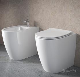 Kit sanitari Bidet e Vaso WC a parete