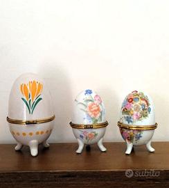 Tris di uova di porcellana fine