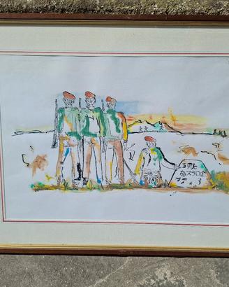 quadro dipinto  Soldati in guerra
