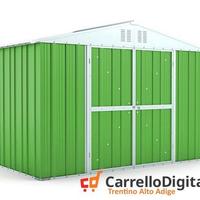 Box giardino lamiera zincata 327x155 verde chiaro