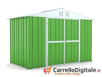 Box giardino lamiera zincata 327x155 verde chiaro