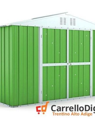 Box giardino lamiera zincata 327x155 verde chiaro