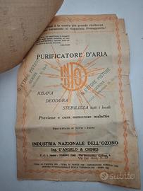 Raro Depliant Pubblicitario Anni '20 Purificatore