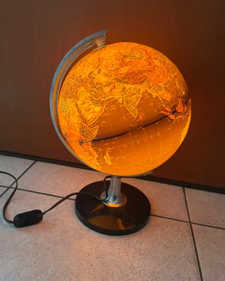 Lampada mappamondo vintage