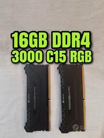 16 GB RAM ddr4 corsair vengeance pro RGB 